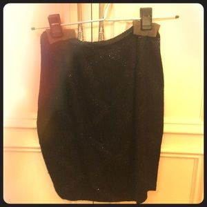 Ellen Tracy Black Beaded Skirt